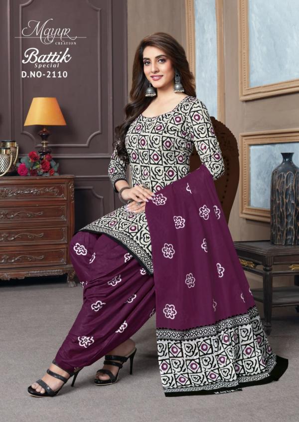 Mayur Batik Special Vol-21 Cotton Designer Patiyala Dress Material